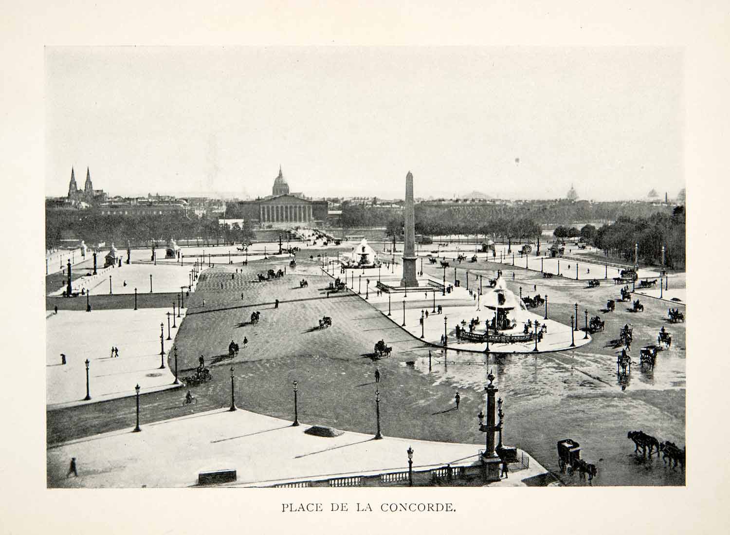 1900 Print Place de la Concorde Public Square France Paris Cityscape XGEB1