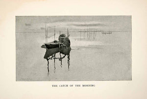 1899 Print Fish Boat Grand Canal Italy Water Landscape Francis Hopkinson XGEB2