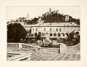 1892 Print Palace Palazzo Andrea Doria Condotierro Genoa Italy Military XGEB3
