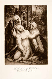 1902 Photogravure Ecstasy Saint Catherine Giovanni Antonio Bazzzi II XGEB6