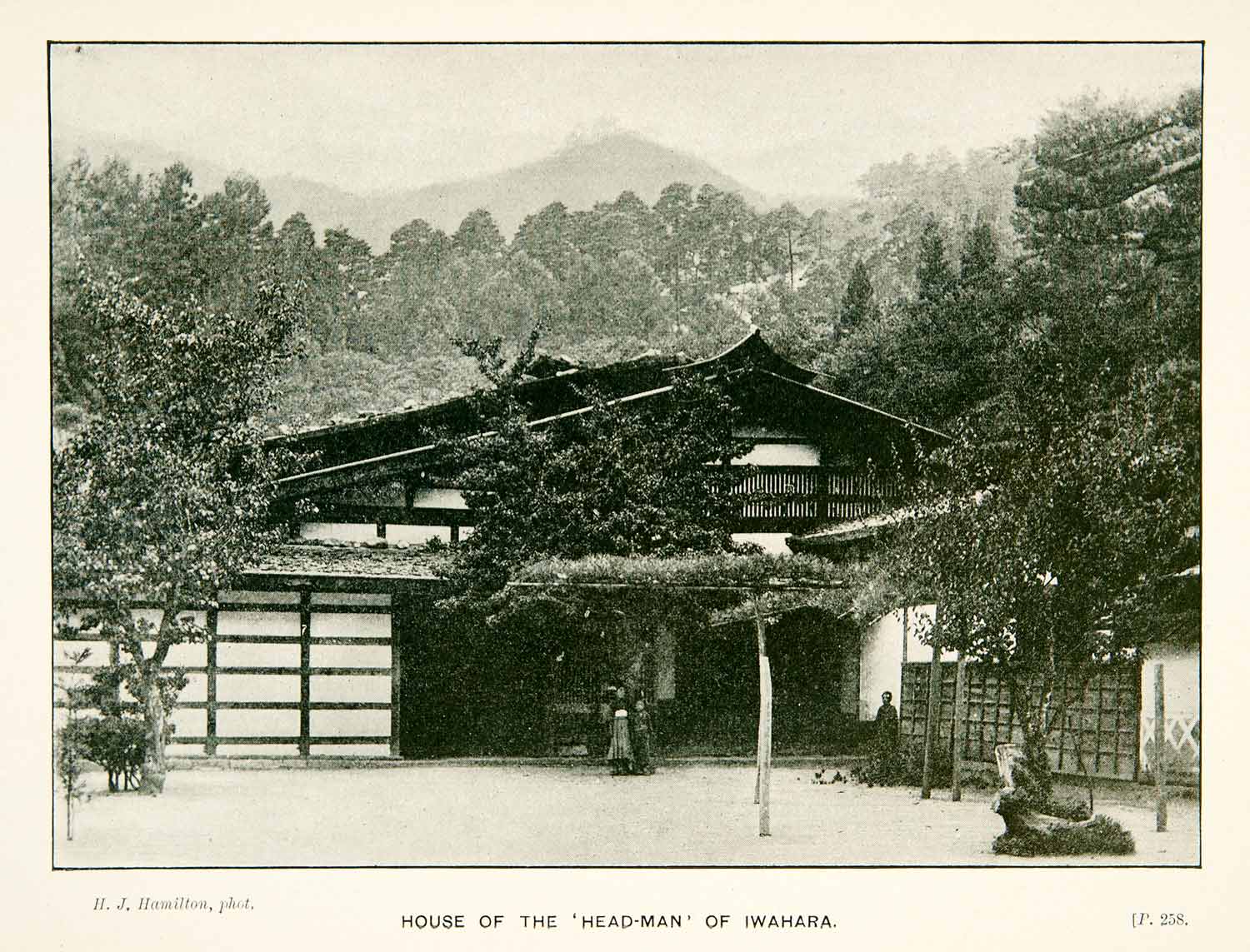 1896 Print Sonsho House Yamaguchi Yoshihito Iwahara Takarazuka Hyogo Japan XGEB7