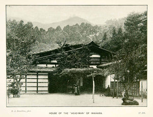 1896 Print Sonsho House Yamaguchi Yoshihito Iwahara Takarazuka Hyogo Japan XGEB7