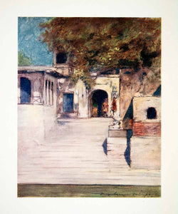 1912 Color Print Famous Well Delhi India Menpes Mortimer Luddington XGEB8