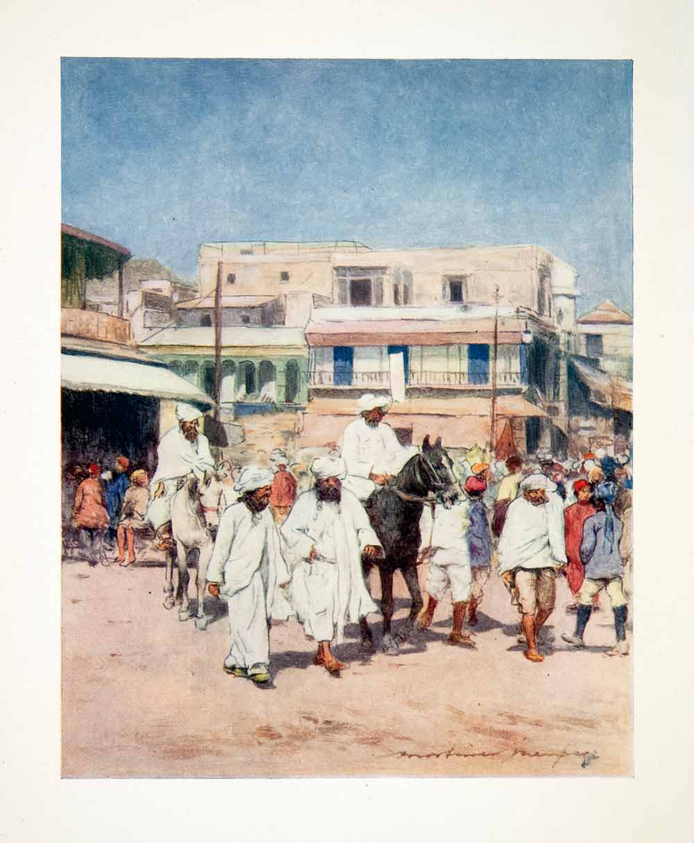 1912 Color Print Native Chiefs Delhi India Menpes Mortimer Luddington XGEB8