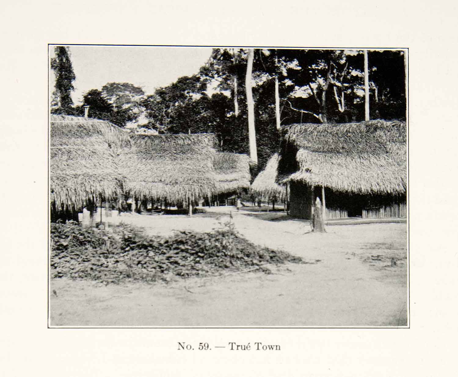 1930 Print True Town Liberia Africa Village Indigenous Huts Homes Houses XGEC4