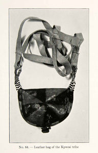 1930 Print Leather Bag Purse Kpwesi Tribe People Liberia Africa Fashion XGEC4