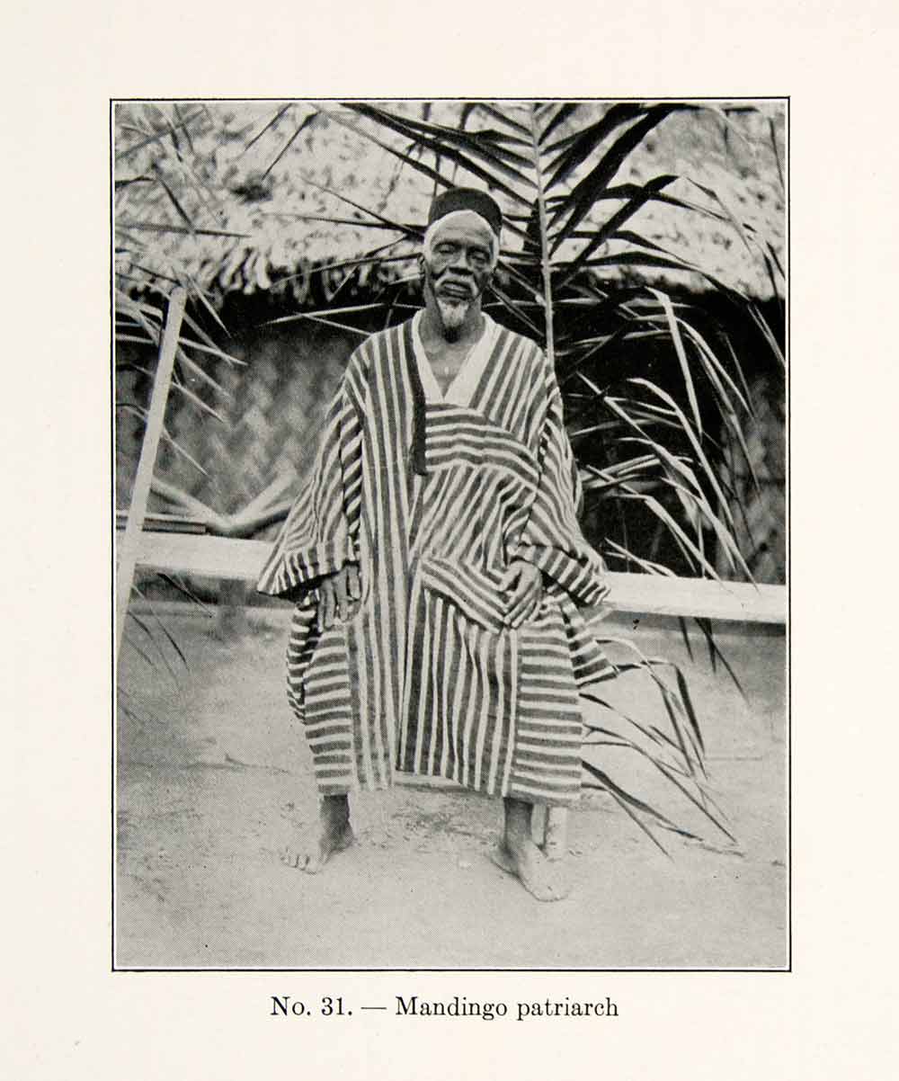 1930 Print Mandingo Patriarch Tribe Africa Indigenous Mali Empire West XGEC4
