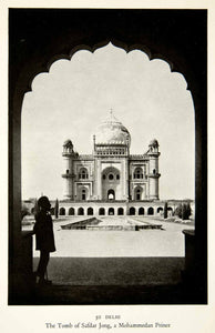 1938 Print Delhi India Tomb Safdarjung Mohammedan Prince Marble Mausoleum XGEC7