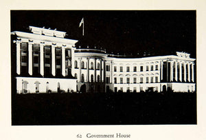 1938 Print Government House India Kolkata Raj Bhavan Bengal Governor XGEC7