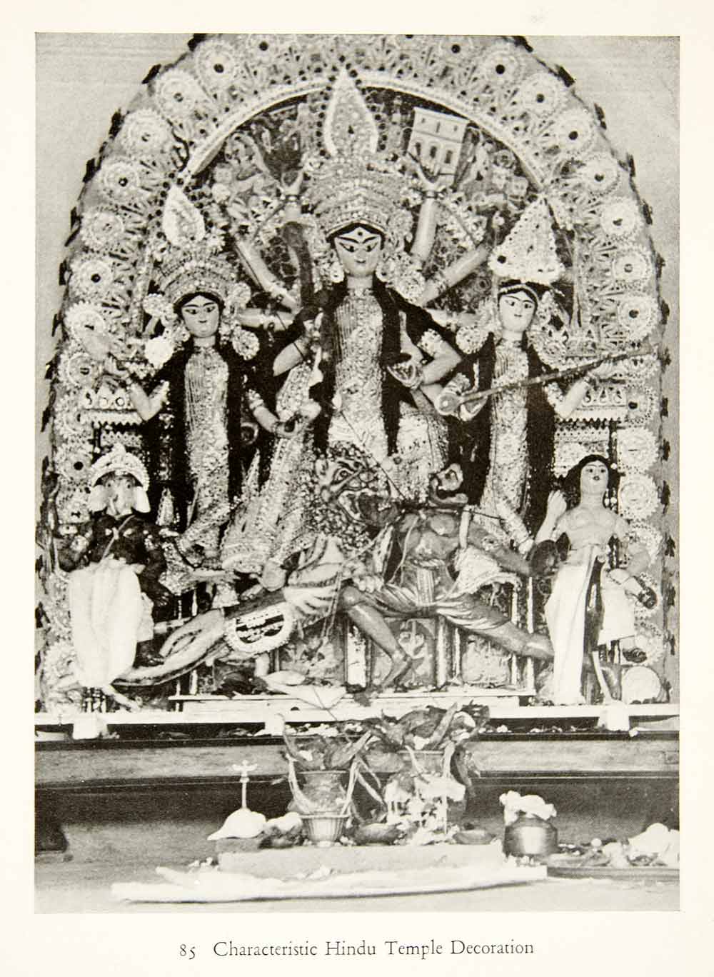 1938 Print Hindu Temple Decoration India Sthapathis Shilpis Vishwakarma XGEC7
