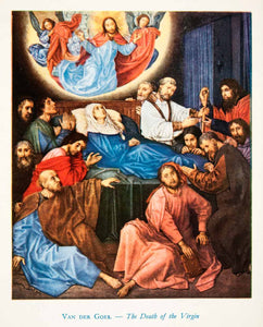1950 Photolithograph Hugo Van Der Goes Religious Art Death Virgin Mary XGEC9