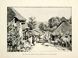 1896 Print Atami Vries Japanese Street View Alfred Parsons Houses XGED1