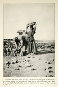 1922 Print Brickmakers Taskmaster Bubastes Egyptian Workers Israelites XGED3