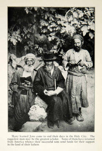 1922 Print Jewish Scholars Jerusalem Portrait Ethnic Judaism Religious Men XGED3