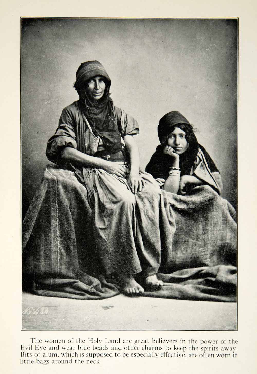 1922 Print Ethnic Palestinian Israelites Women Superstition Historic XGED3