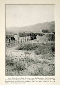1922 Print Lake Meron Farm Agriculture Palestine Middle East Mountainous XGED3