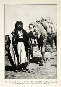 1922 Print Bedouin Camel Middle East Transportation Traditional Robes XGED3