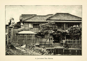 1896 Print Japanese Tea House Historical Roof Architecture Traditional XGED4