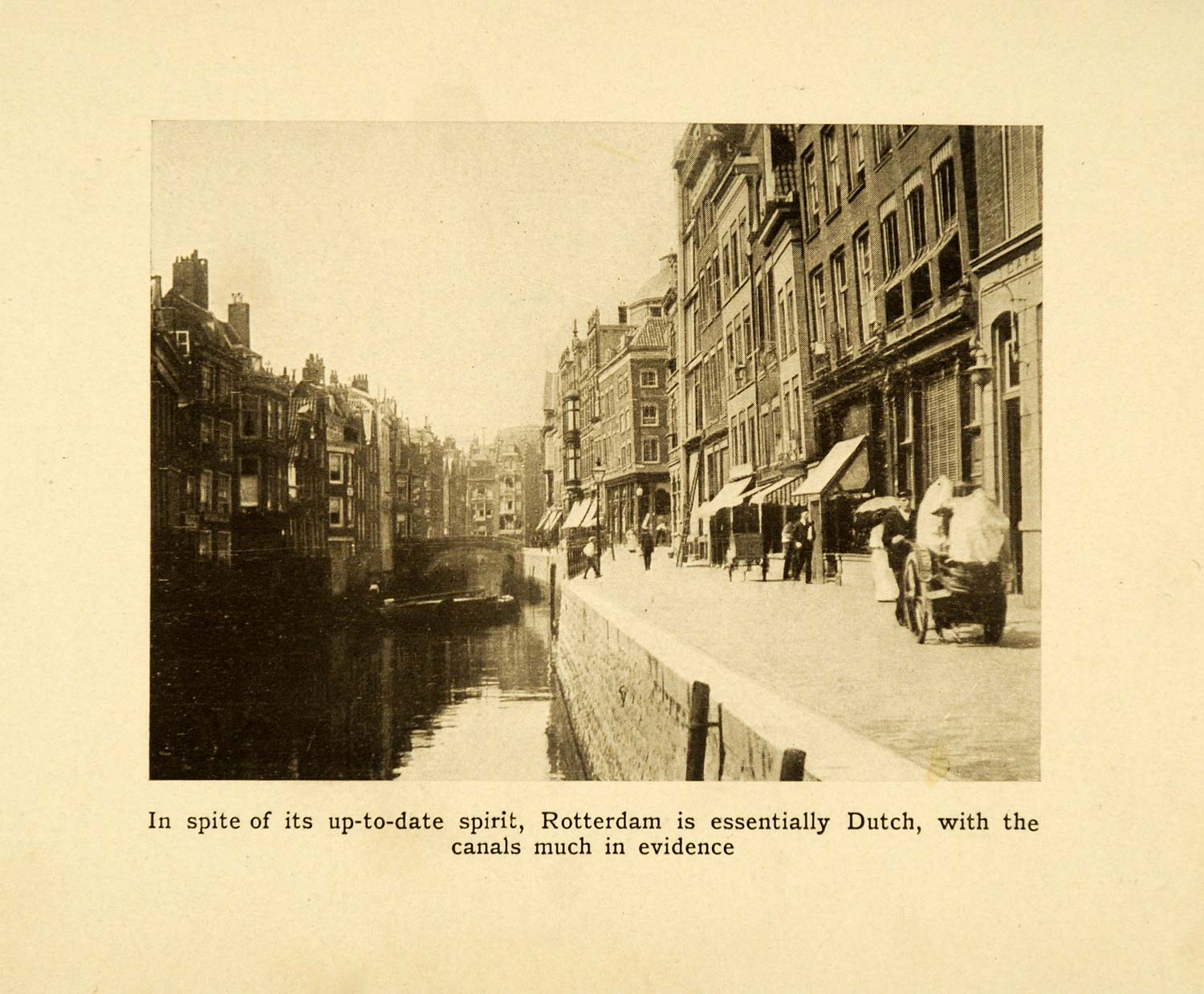 1912 Print Rotterdam Holland Cityscape Coastal Town Waterfront Architecture XGF5