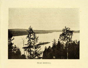 1911 Print Heinola Finland Suomi Paijanna Tavastia Coast Harbor Landscape XGF9