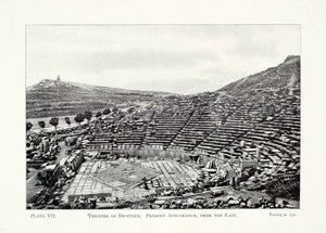 1908 Halftone Print Theater Dionysus Acropolis Athens Greece Architecture XGFA2