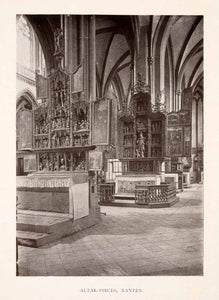 1906 Print Altarpiece Xanten Sculpture Effigy Cathedral Saint Victor XGFA3
