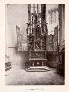 1906 Print Altarpieces Kalkar Saint Nicolai Church Artifact Sculpture XGFA3