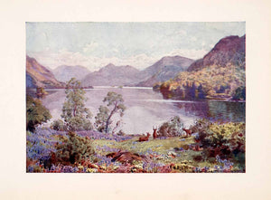 1908 Print Ullswater Gowbarrow Park Sultry June Morning Landscape XGFA4