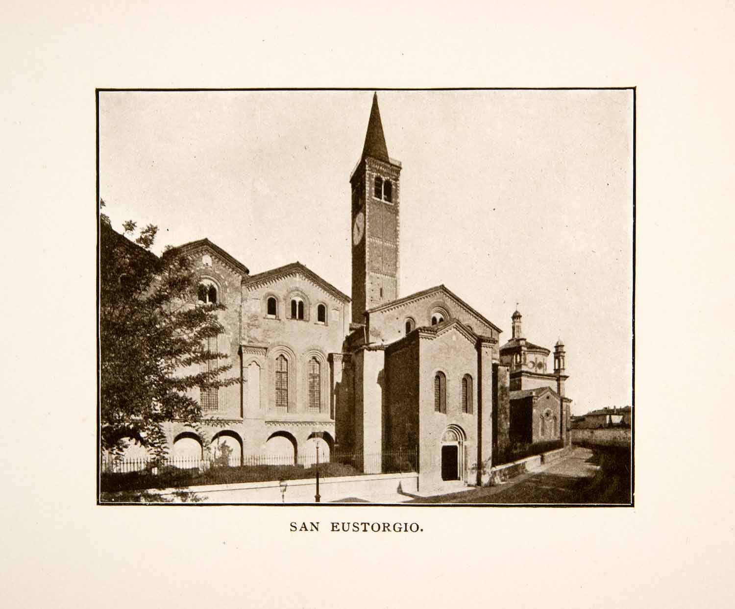 1906 Print Basilica Sant'Eurtorgio Milan Italy Church Architecture XGFB6