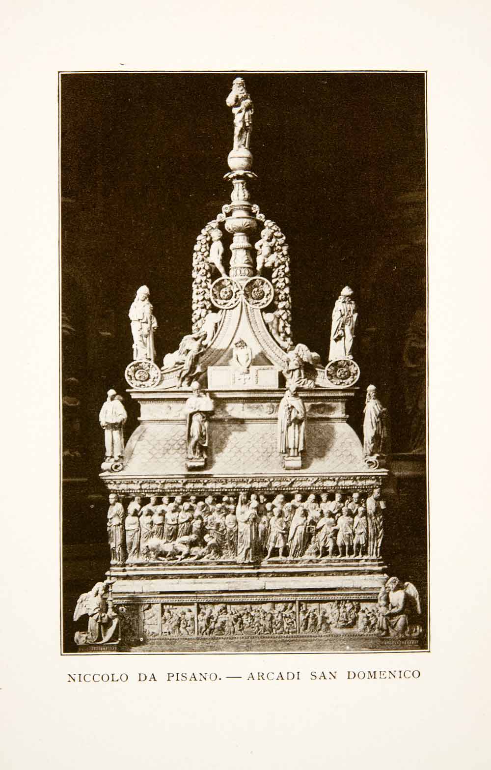 1906 Print Arca San Domenico Dominic Basilica Bologna Italy Monument XGFB6