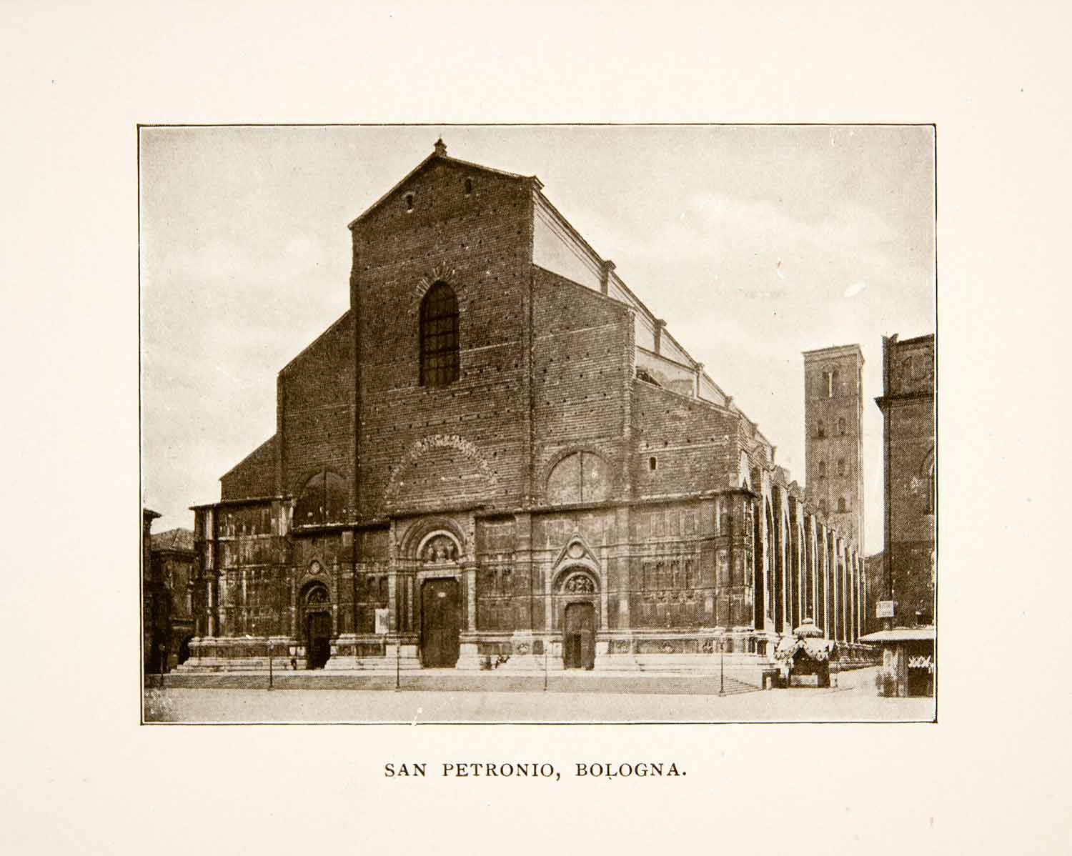 1906 Print Basilica San Petronio Bologna Italy Church Architecture XGFB6