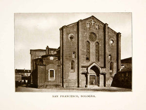 1906 Print Church Basilica San Francesco Bologna Italy Historic XGFB6