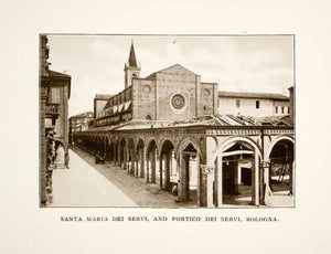 1906 Print Santa Maria Church Portico Servi Bologna Italy Architecture XGFB6
