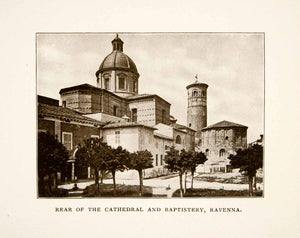 1906 Print Cathedral Baptistry Ravenna Italy Historic Architecture Church XGFB6