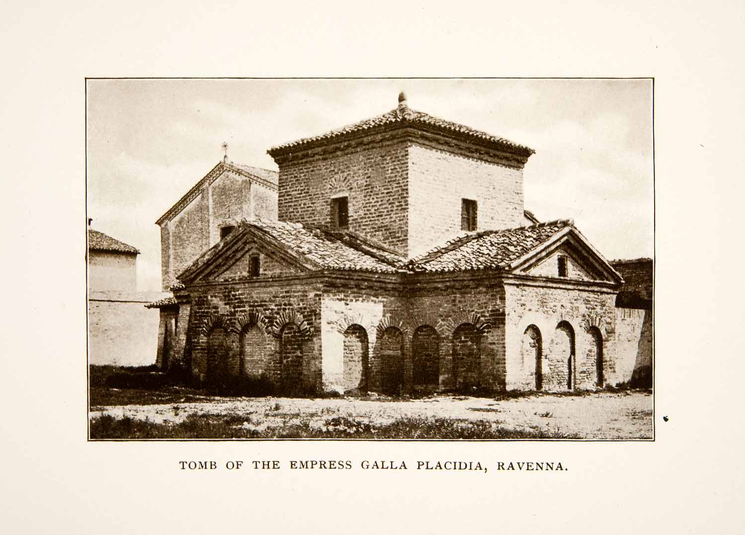 1906 Print Tomb Empress Galla Placidia Ravenna Italy Historic Architecture XGFB6