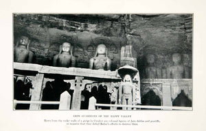 1929 Print Guardian Statue Happy Valley Gwalior Nepal Jain Deity Pontiff XGFB7