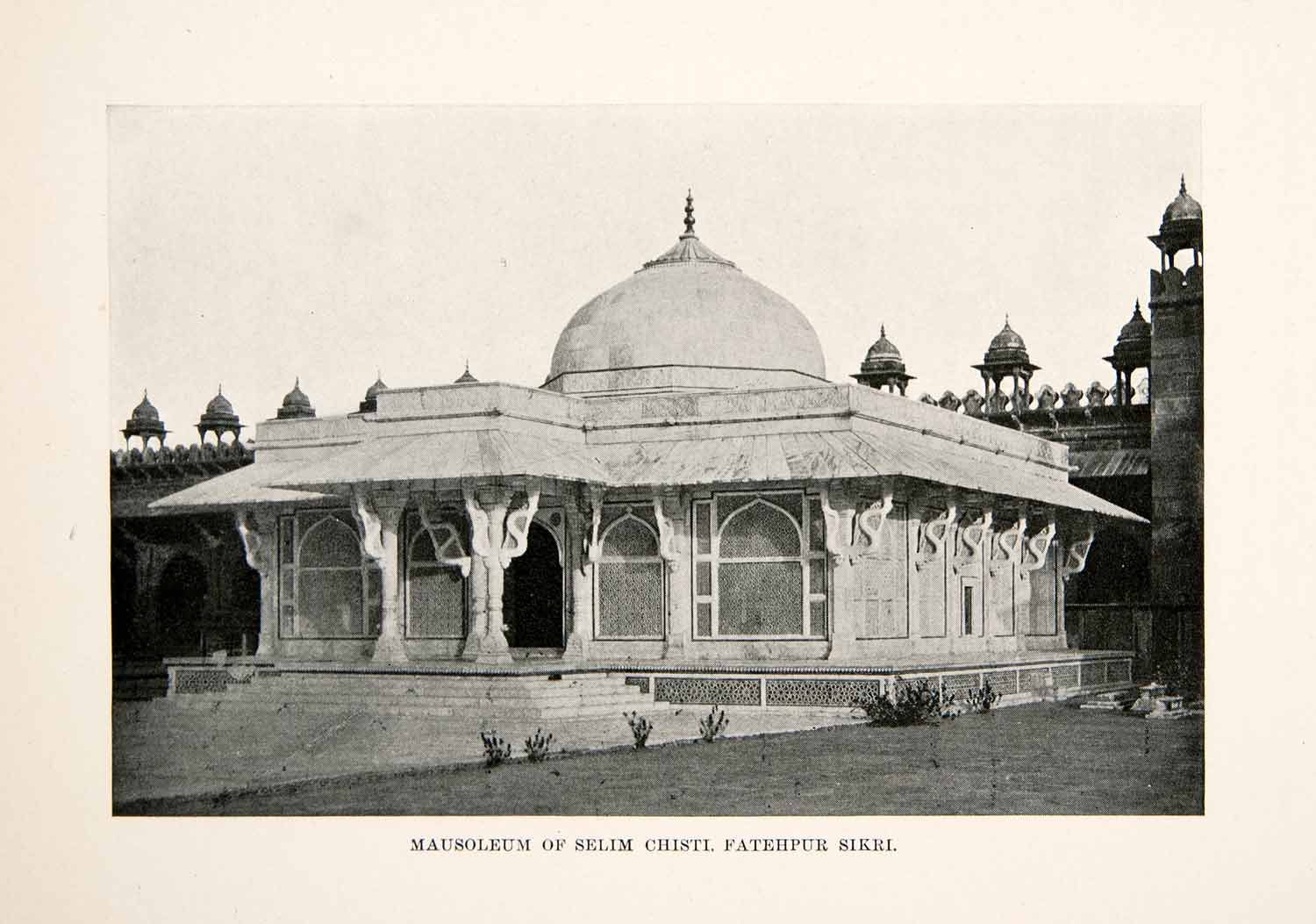 1904 Print Mausoleum Monument Tomb Historic Selim Christi Fatehpur Sikri XGFC2