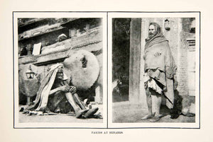 1904 Print Portrait Fakirs Beggar Religion Pilgrim Nomad Dervish Benares XGFC2