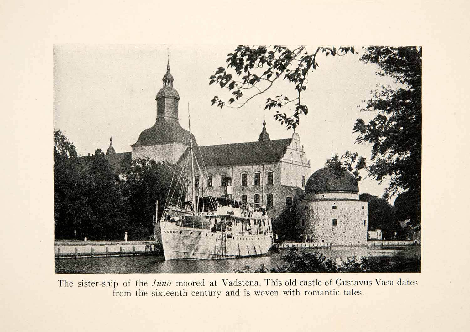 1931 Print Gripsholm Castle Mariefred Sodermanland Sweden Lake Malaren XGFC5