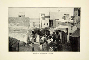 1903 Print Tangier Morocco Main Street View Cityscape Historical Image XGFD2