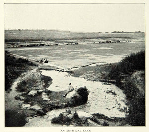 1903 Print Artificial Lake Landscape Mequinez Morocco Mulai Ismail Image XGFD2