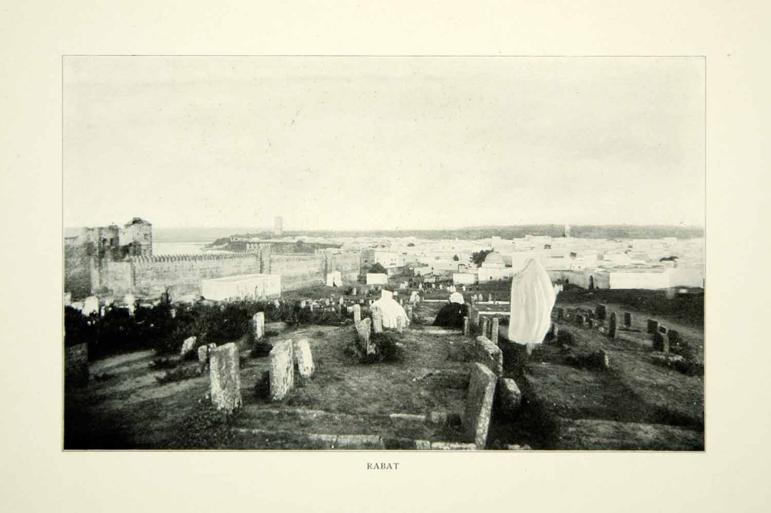 1903 Print Rabat Town Cityscape Morocco Landscape Historical Image View XGFD2