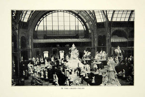 1903 Print Paris Exposition Grand Palais Structure Interior Statue Image XGFD2