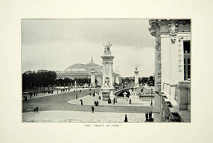 1903 Print Paris Exposition Architecture Buildings Statues Historical View XGFD2