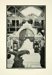 1903 Print American Industrial Arts Building Interior Paris Exposition XGFD2