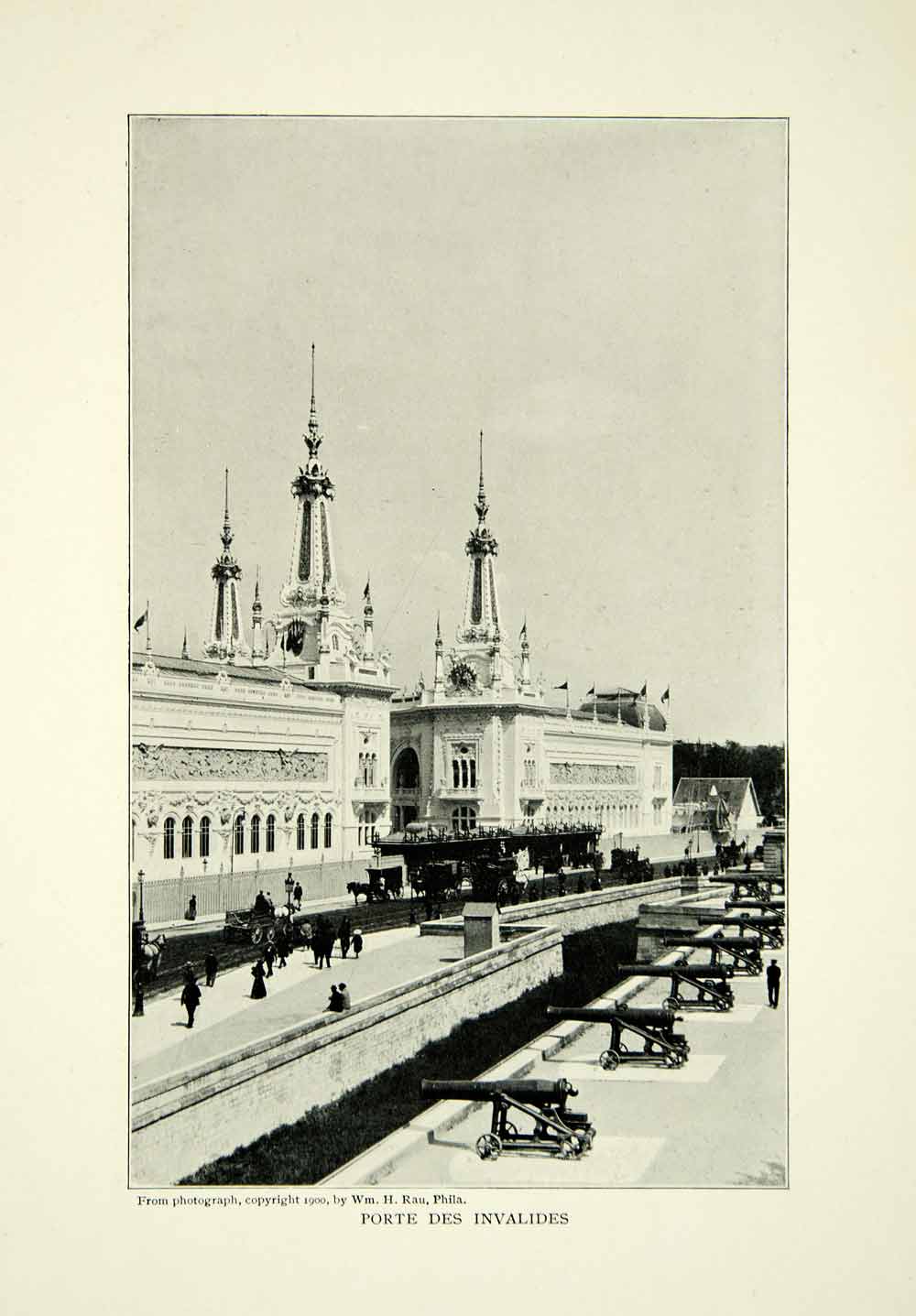 1903 Print Porte Des Invalides Paris Exposition Architecture Historical XGFD2