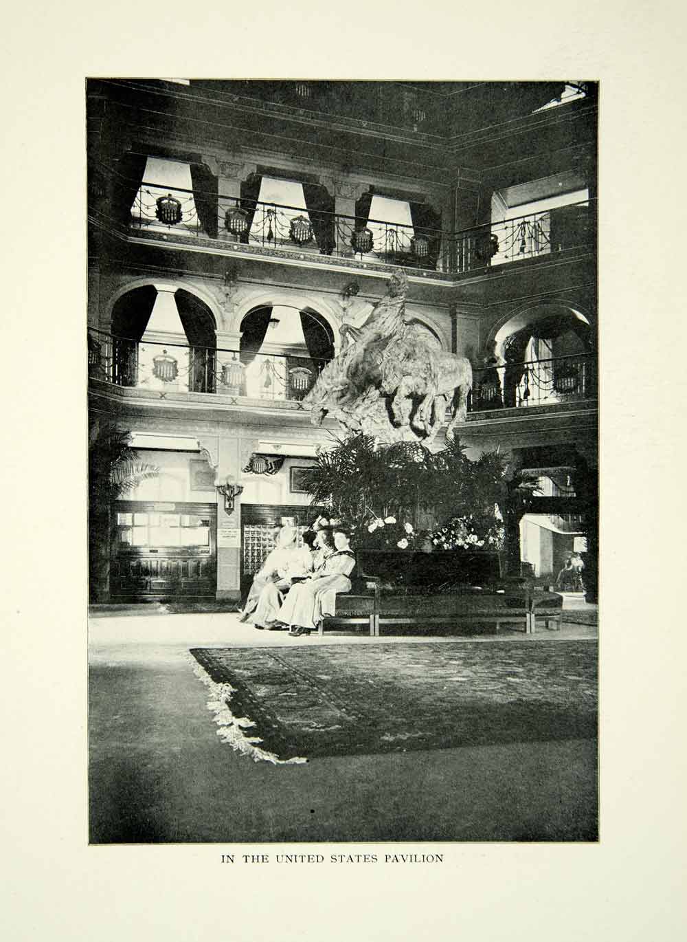 1903 Print Paris Exposition United States Building Interior Historical XGFD2
