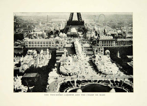 1903 Print Trocadero Gardens Champ Mars Paris Exposition Historical Image XGFD2