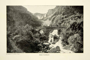 1903 Print Algeria Tlemcen Landscape Bridge Architecture River Historical XGFD2