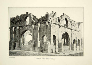 1903 Print Roman Ruins Archeology Timgad Algeria Architecture Historical XGFD2